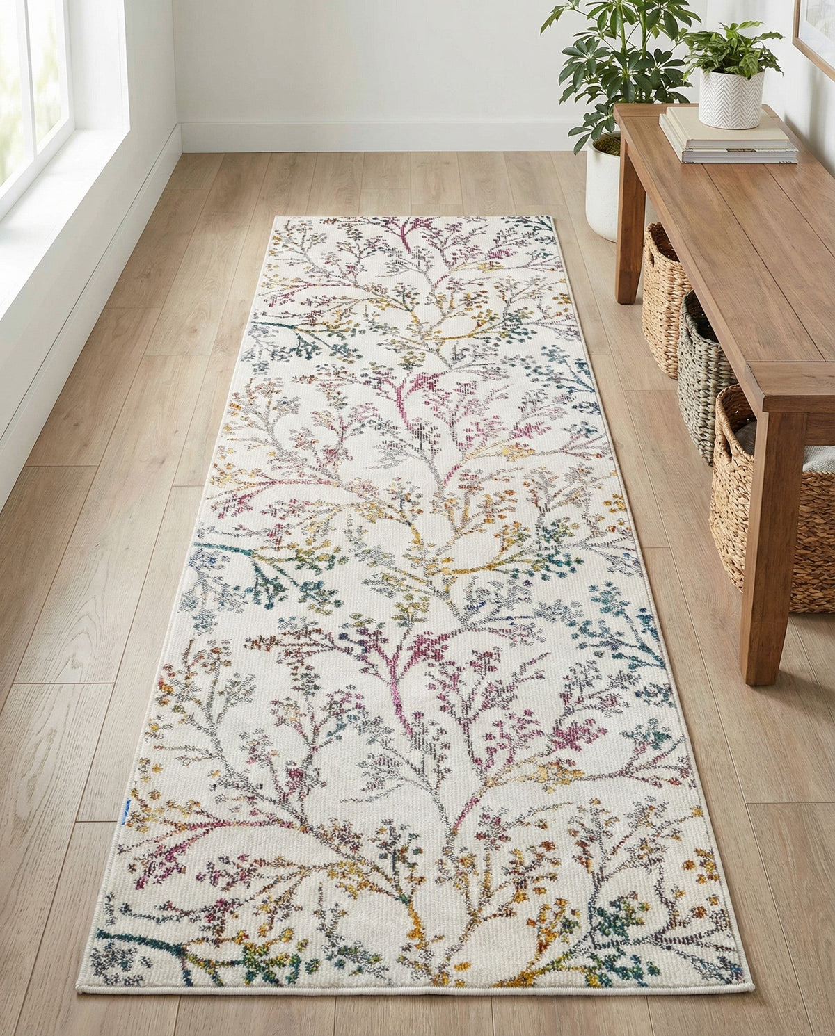 Meadow Breeze Collection Area Rug -  Sunbeam Runner Ivory  lifestyle 72