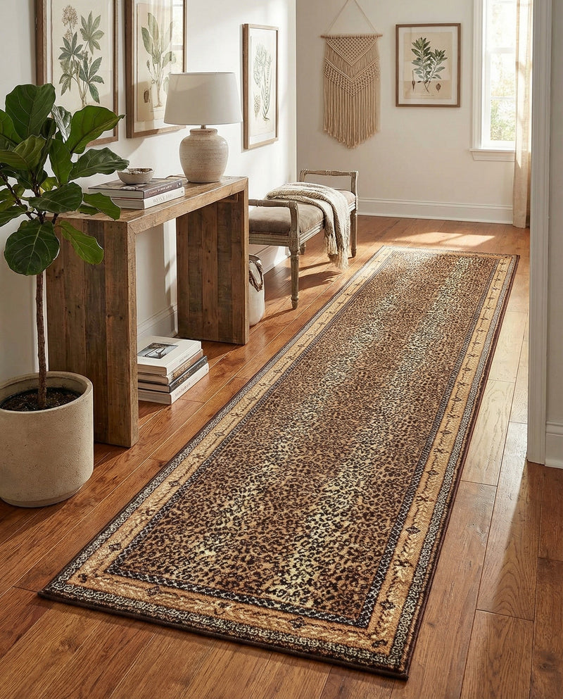 Savannah Sojourn Collection Area Rug -  Limpopo Runner Brown  lifestyle 56