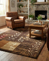 Bistro Lounge Collection Area Rug -  Affogato Rectangle Brown  lifestyle 27