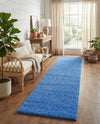 Plush Oasis Collection Area Rug - Serenity (Periwinkle Blue) Runner Periwinkle Blue  lifestyle 81