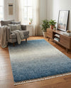 Cozy Cove Shag Collection Area Rug -  Lagoon Rectangle Blue  lifestyle 21