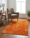Riviera Elegance Collection Area Rug - Antibes (Orange) Rectangle Orange  lifestyle 16