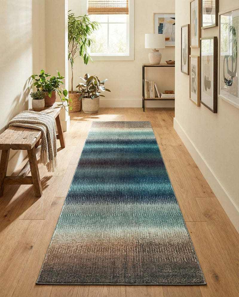 Marrakesh Elegance Collection Area Rug -  Agadir Runner Blue  lifestyle 52