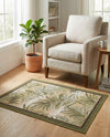 Seaside Blooms Collection Area Rug -  Verdant Rectangle Green  lifestyle 19