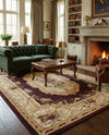 Versailles Elegance Collection Area Rug -  Louveciennes (Brown) Rectangle Brown  lifestyle 4