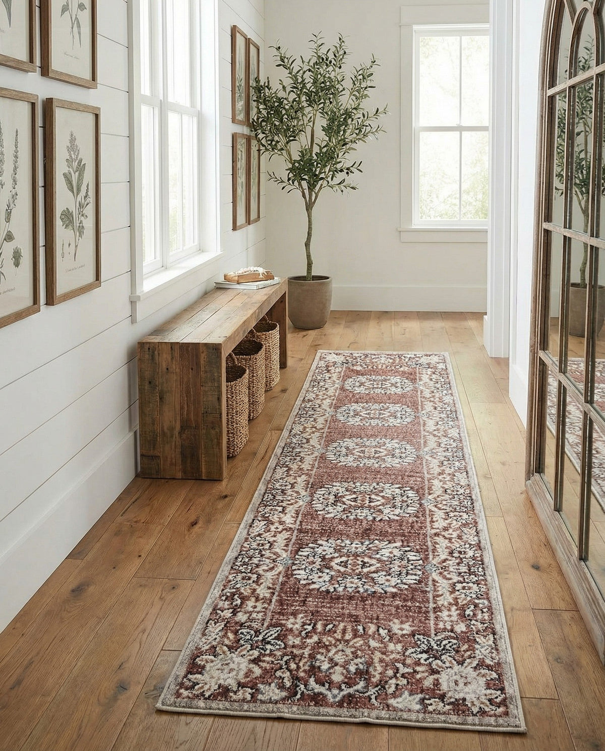Heritage Harbor Collection Area Rug -  Seabreeze Runner Dusty Rose  lifestyle 135