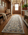 Casablanca Tapestry Collection Area Rug -  Marrakech (Cloud Gray) Runner Cloud Gray  lifestyle 38