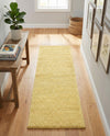 Solid Shag Seaside Collection Area Rug - Azure Cove (Yellow) Runner Yellow  lifestyle 42