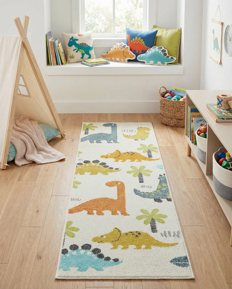 Wonder Tykes Collection Area Rug -  Pastiche Runner Ivory  lifestyle 51