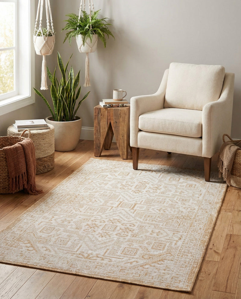 Tribal Terrace Treasures Collection Area Rug - Mayan Marina (Natural) Rectangle Natural  lifestyle 28