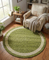 Studio Haven Collection Area Rug -  Alcove (Green) Round Green  lifestyle 54