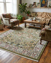 Persian Elegance Collection Area Rug -  Kerman (Green) Rectangle Green  lifestyle 25
