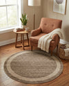 Studio Haven Collection Area Rug -  Alcove (Light Brown) Round Light Brown  lifestyle 48