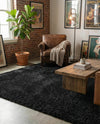 Plush Oasis Collection Area Rug - Serenity (Jet Black) Rectangle Jet Black  lifestyle 21