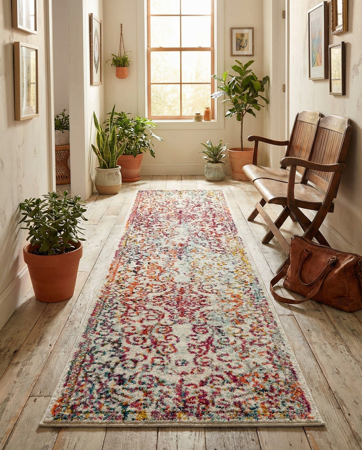 Brighton Terrace Collection Area Rug -  Saltdean Runner Ivory  lifestyle 112