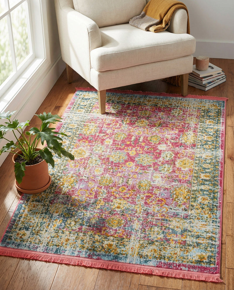 Arcadia Rugs Collection Area Rug -  Shangri-La Rectangle Pink  lifestyle 27