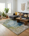 Marrakesh Elegance Collection Area Rug -  Boujad Rectangle Blue  lifestyle 25
