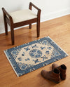 Bazaar Chic Collection Area Rug -  Casablanca Rectangle Ivory and Blue  lifestyle 6