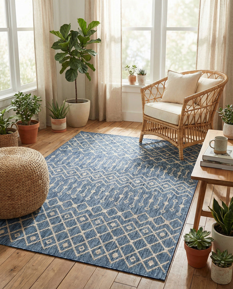 Savannah Pergola Collection Area Rug -  Pergola (Blue) Rectangle Blue  lifestyle 22