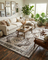 Savannah Elegance Collection Area Rug -  Tybee (Gray) Rectangle Gray  lifestyle 20