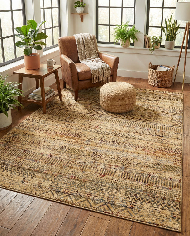 Neptune Elegance Collection Area Rug -  Nereid Rectangle Beige  lifestyle 52