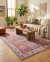 Heritage Elegance Collection Area Rug -  Uffizi Rectangle Rust Red  lifestyle 22