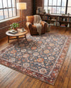 Heritage Elegance Collection Area Rug -  Himeji Rectangle Navy Blue  lifestyle 15