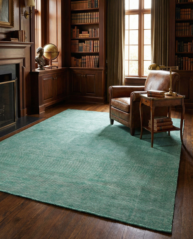 Berkshire Estate Collection Area Rug - Windsor (Green) Rectangle Green  lifestyle 19