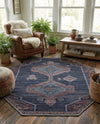 Rovaniemi Collection Area Rug - Lapland Octagon Charcoal and Gray  lifestyle 80