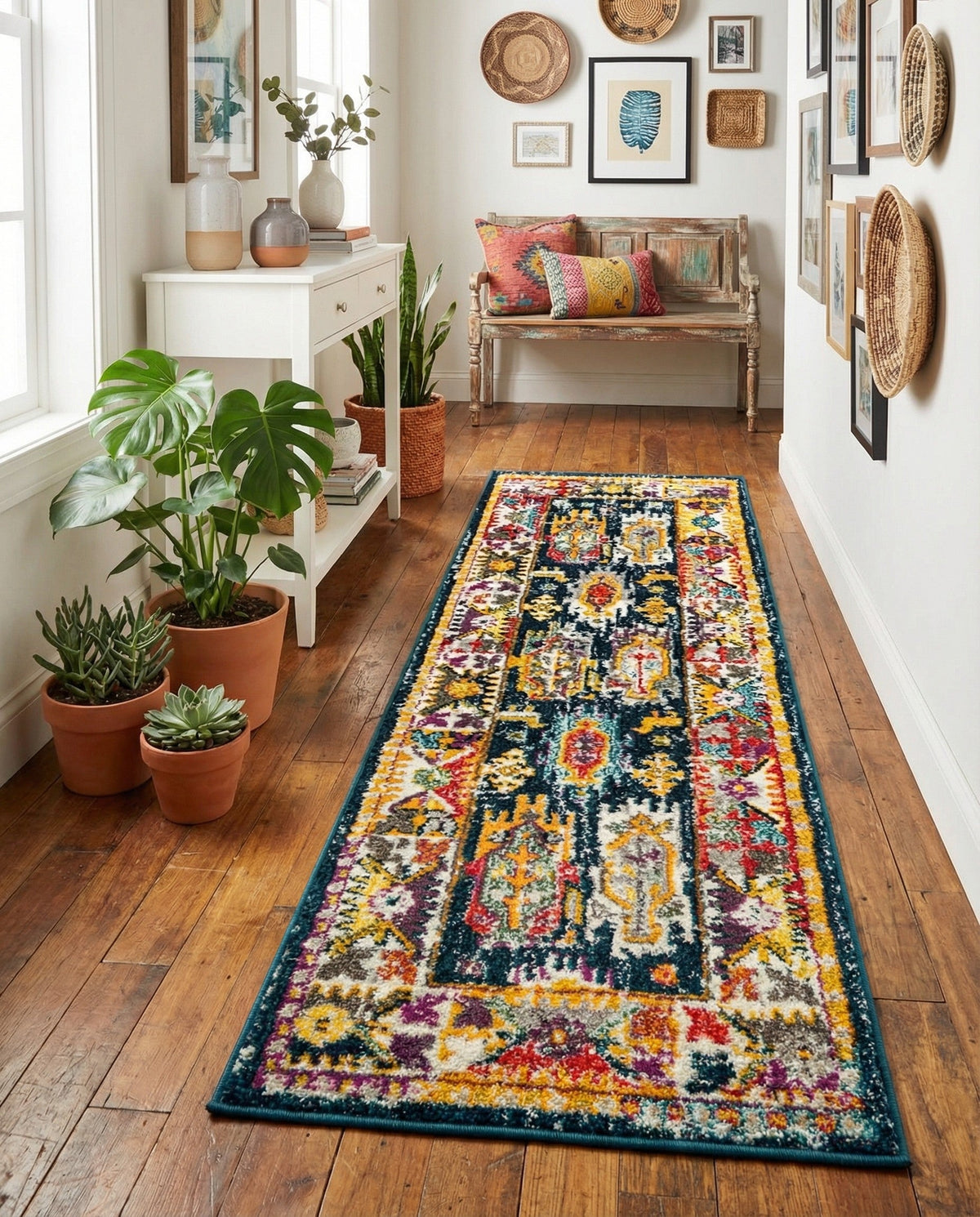 Brighton Terrace Collection Area Rug -  Portslade Runner Navy Blue  lifestyle 105