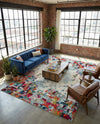 Chromatic Oasis Collection Area Rug -  Blush Rectangle Multi  lifestyle 8