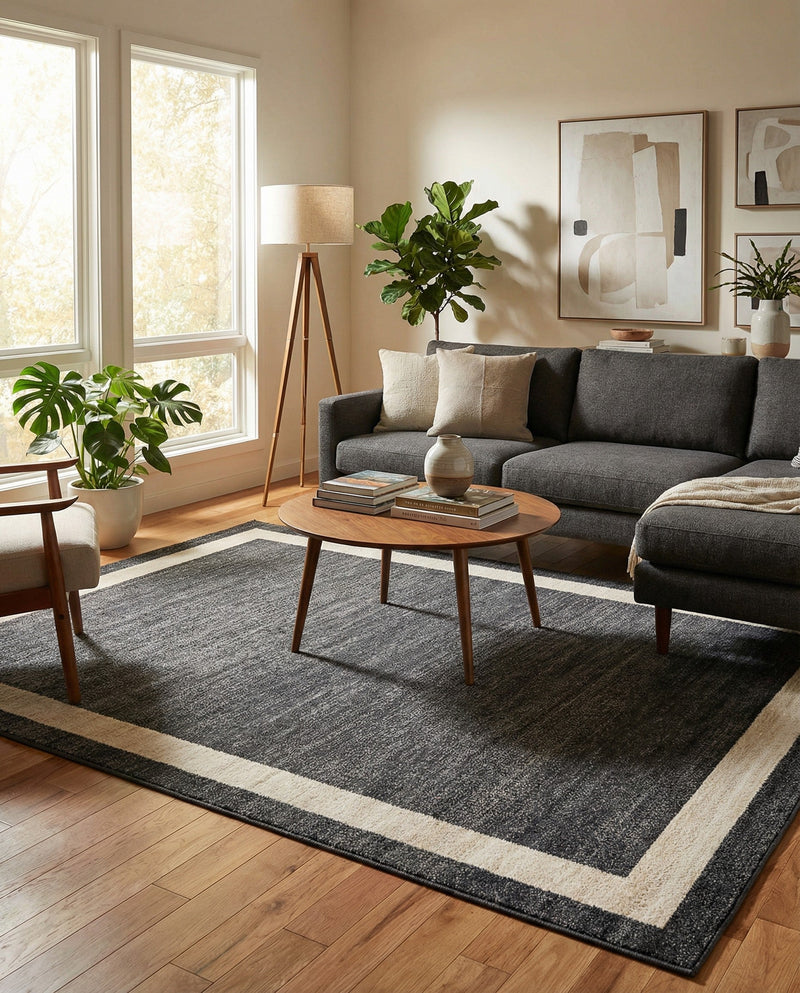 Studio Haven Collection Area Rug -  Alcove (Black) Rectangle Black  lifestyle 18