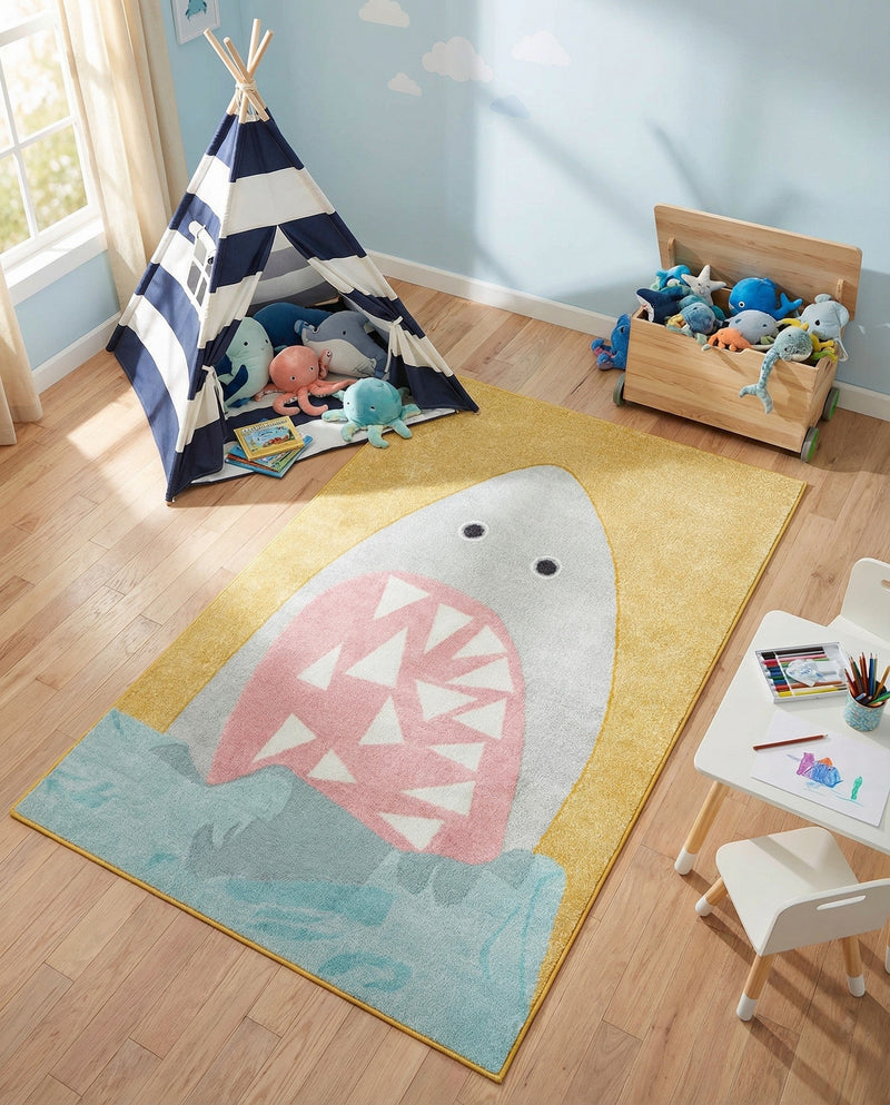 Wonder Tykes Collection Area Rug -  Whimsical Rectangle Yellow  lifestyle 10