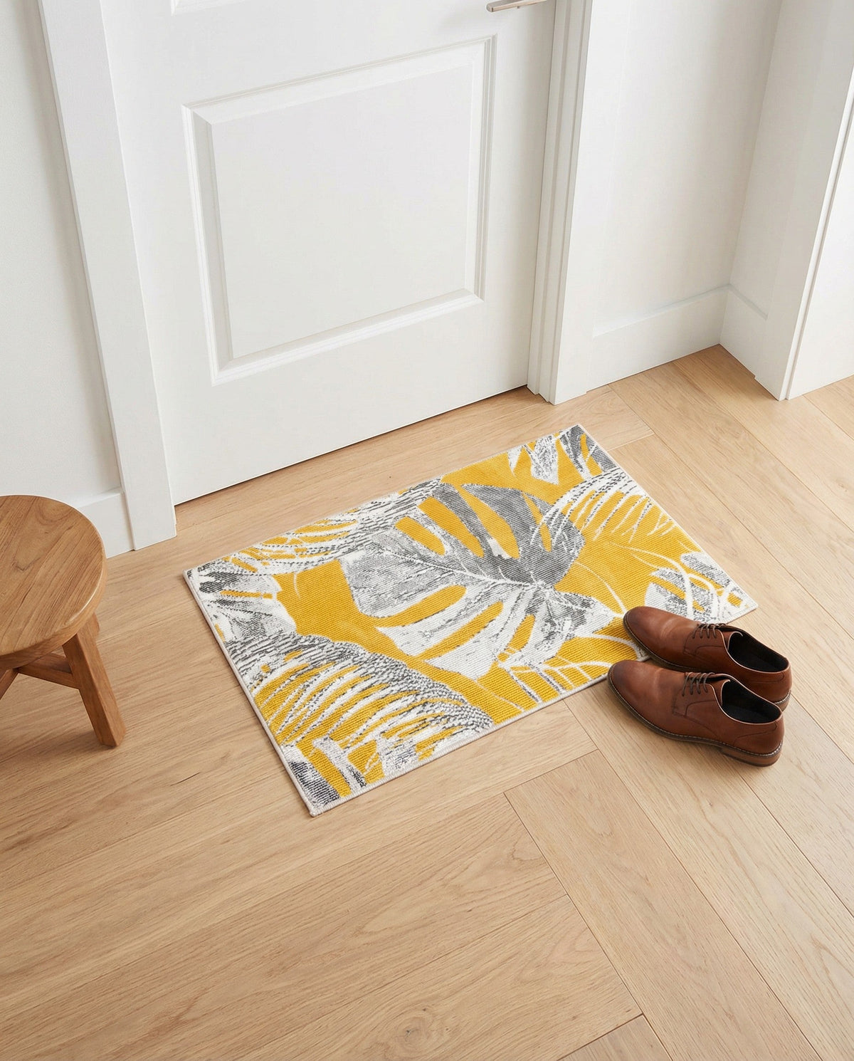 Meadow Breeze Collection Area Rug -  Clover Rectangle Yellow  lifestyle 44
