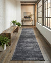 Sahara Essence Collection Area Rug - Oasis (Black) Runner Black  lifestyle 58