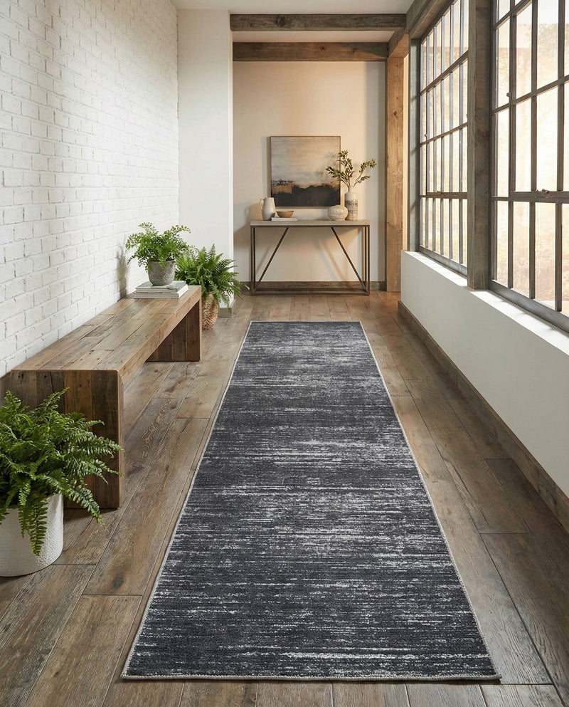 Sahara Essence Collection Area Rug - Oasis (Black) Runner Black  lifestyle 58