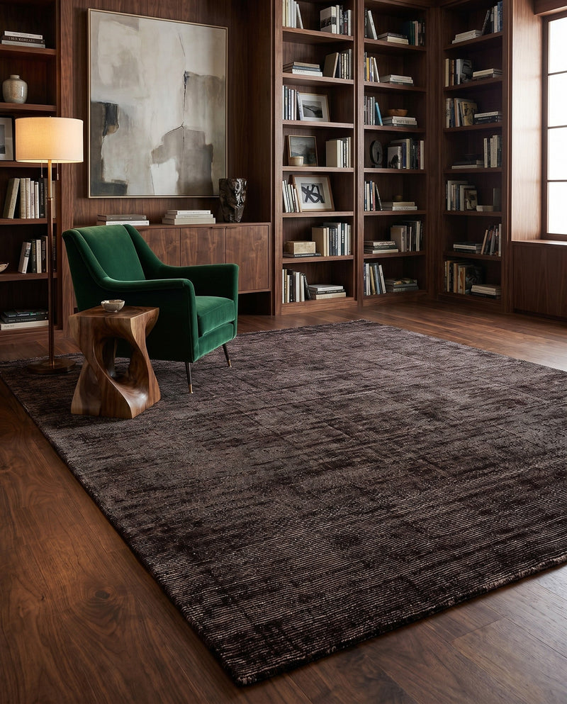 Nordic Loom Geometric Collection Area Rug - Oslo Rectangle Jet Black  lifestyle 11