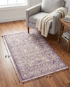 Rustic Charm Revival Collection Area Rug - Farmstead Rectangle Purple  lifestyle 34