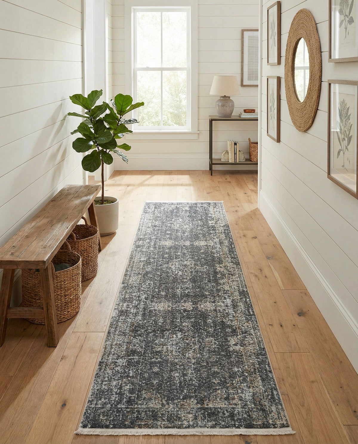 Caribbean Breeze Collection Area Rug -  Utila Runner Fume Gray  lifestyle 84