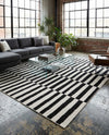 Soho Elegance Collection Area Rug -  Hudson (Black) Rectangle Black  lifestyle 30