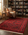 Samarkand Elegance Collection Area Rug -  Zarafshan Rectangle Red  lifestyle 10