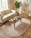 Mykonos Manor Collection Area Rug -  Tinos (Salmon Pink) Oval Salmon Pink  lifestyle 49