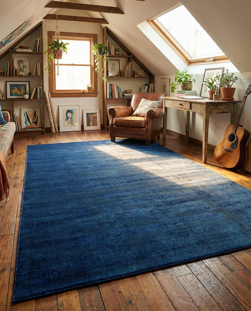 Soho Elegance Collection Area Rug - Chelsea (Navy Blue) Rectangle Navy Blue  lifestyle 8