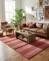 Jewel Oasis Collection Area Rug - Sapphire (Rusty Pink Rose) Rectangle Rusty Pink Rose  lifestyle 9