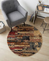 Neptune Elegance Collection Area Rug - Triton Round Multi  lifestyle 72