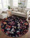 Brighton Terrace Collection Area Rug -  Roedean Round Navy Blue  lifestyle 48