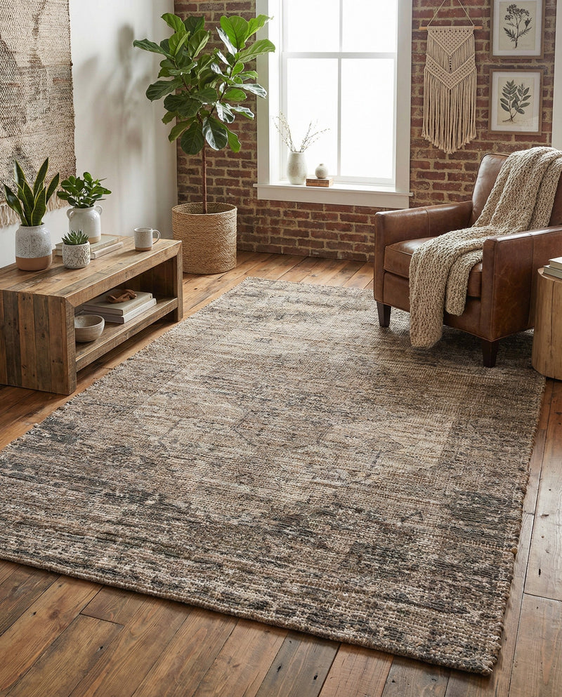 Savannah Threads Collection Area Rug - Sahara Rectangle Natural  lifestyle 48