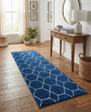 Trellis Mosaic Collection Area Rug - Arborville (Navy Blue) Runner Navy Blue  lifestyle 61