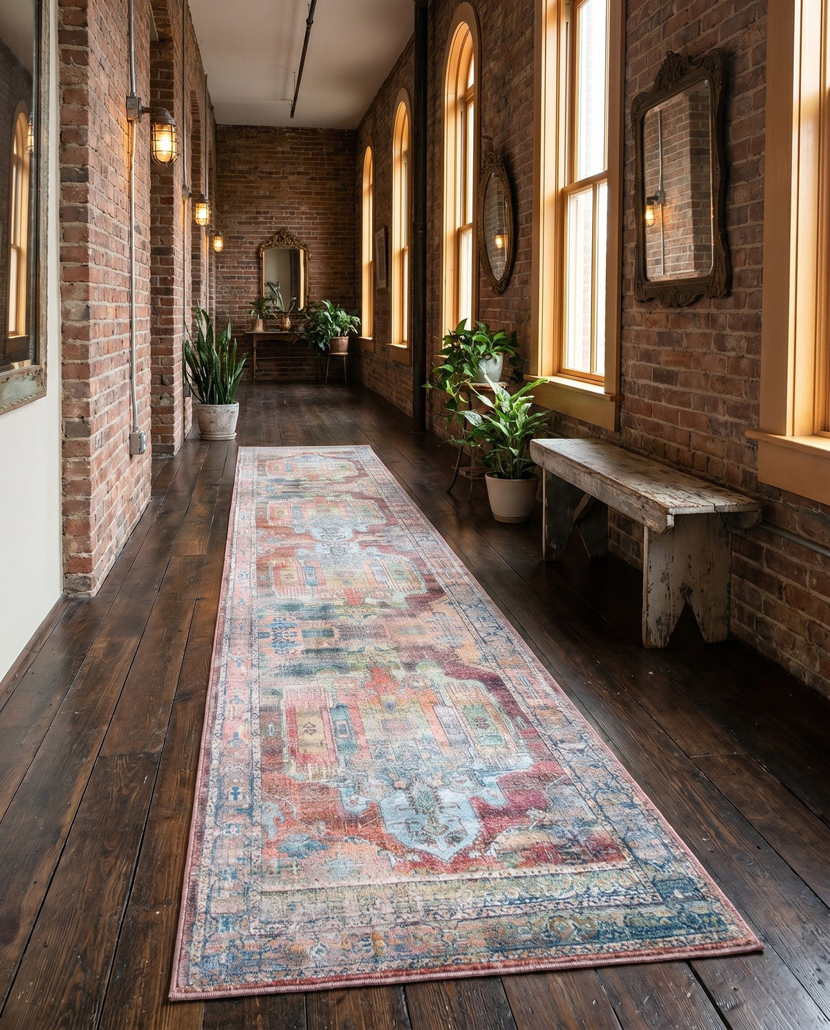 Zahara Oasis Collection Area Rug - Sahara Runner Multi  lifestyle 161