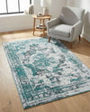 Riviera Elegance Collection Area Rug -  Menton (Turquoise) Rectangle Turquoise  lifestyle 31